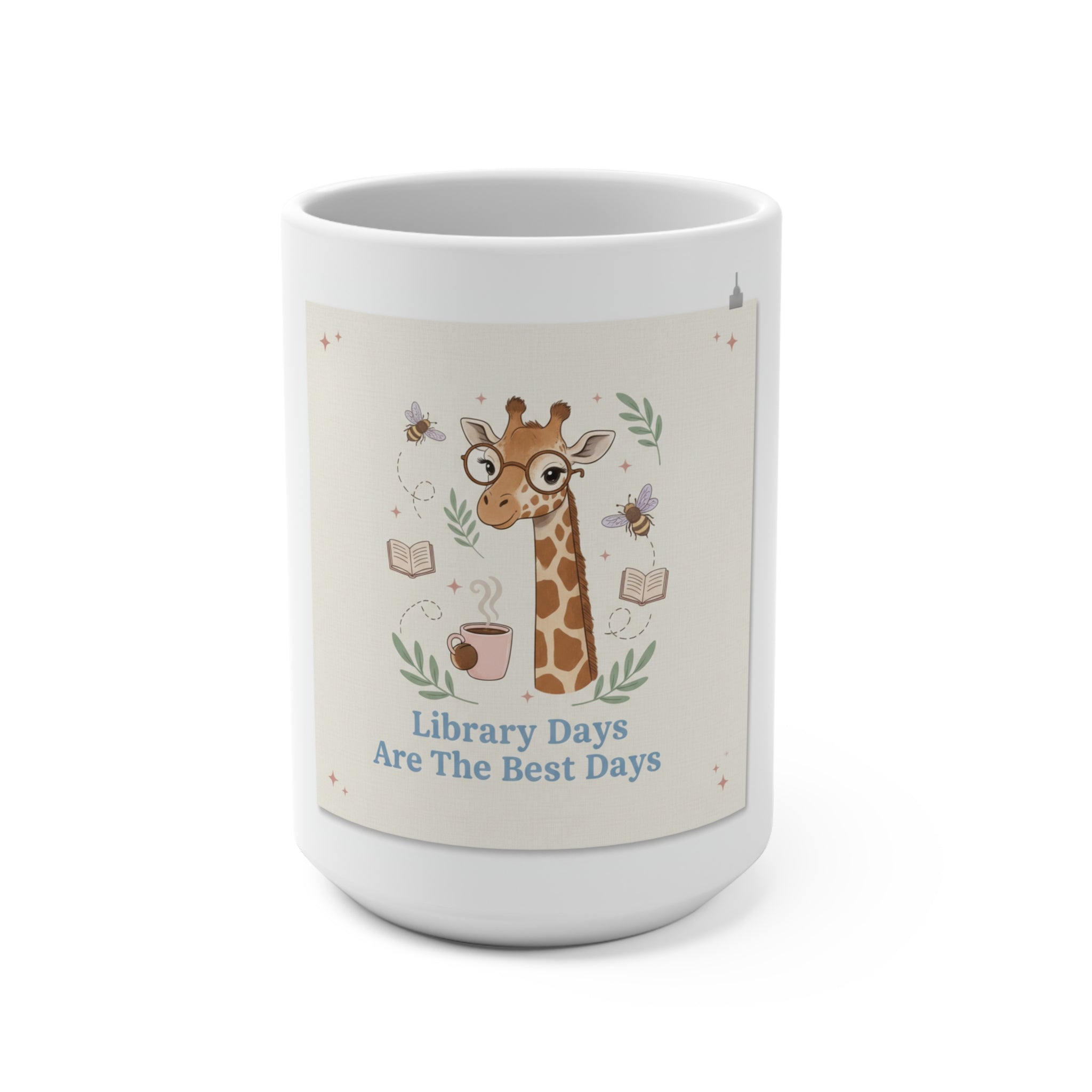 Library Days Are The Best Days Giraffe Mug 15oz