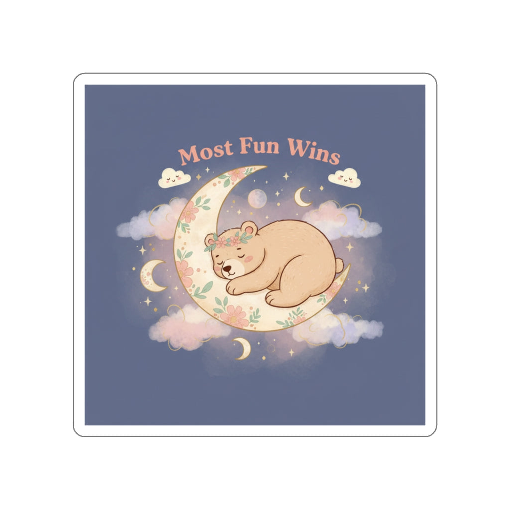 Bear Die-Cut Sticker – Most Fun Wins
