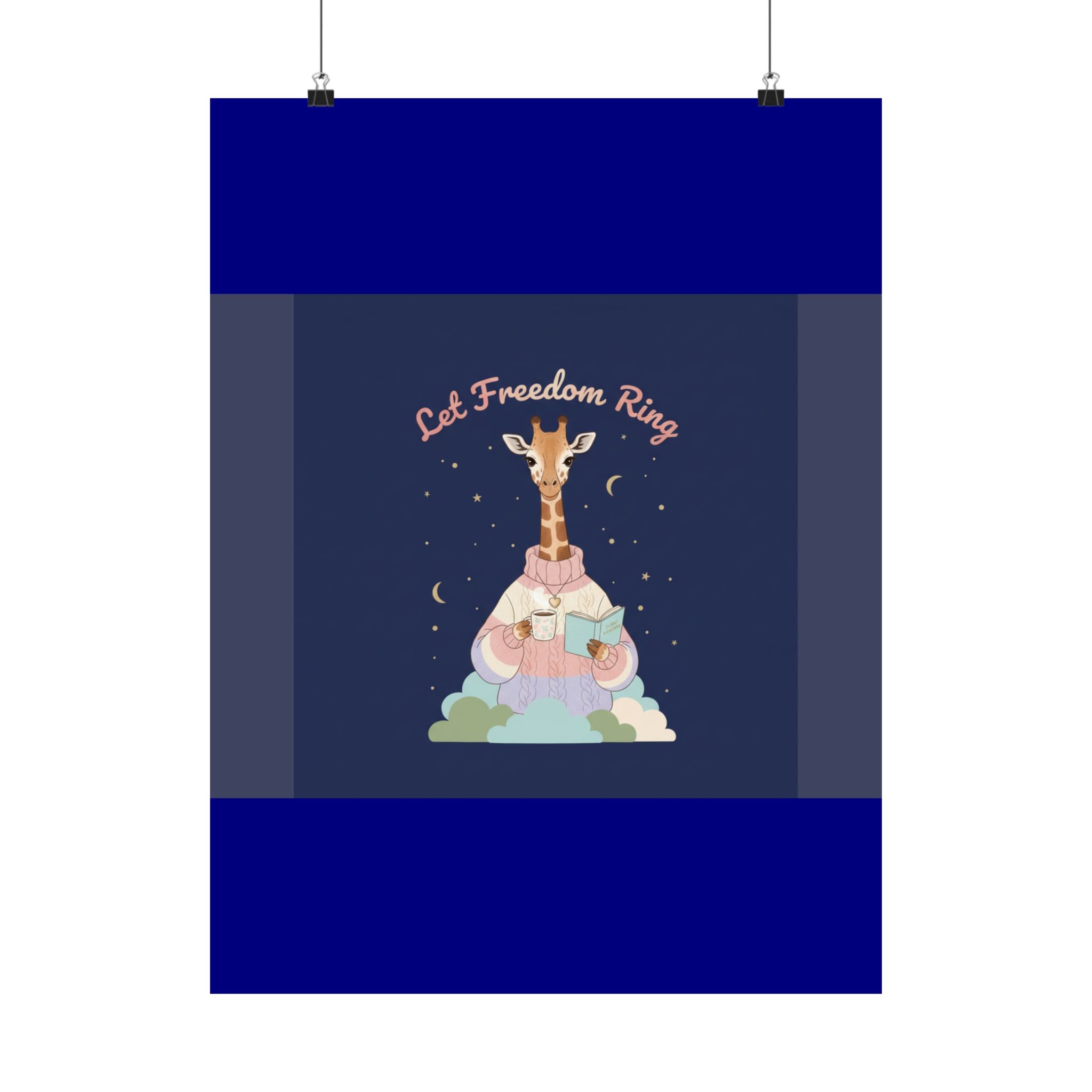Giraffe Poster – Let Freedom Ring