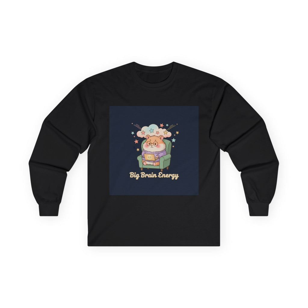 Big Brain Energy Hamster Long Sleeve Tee