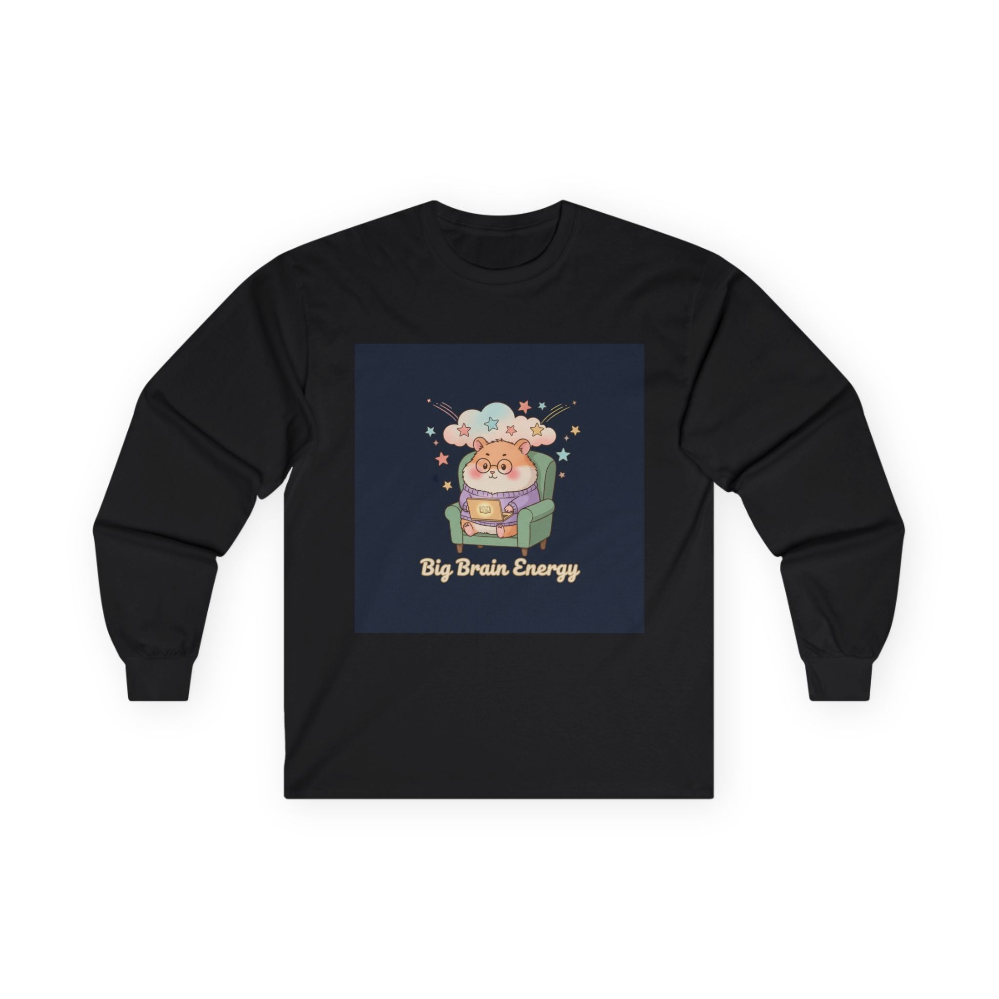Big Brain Energy Hamster Long Sleeve Tee