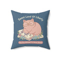 Cat Square Pillow – Sweet Land of Liberty
