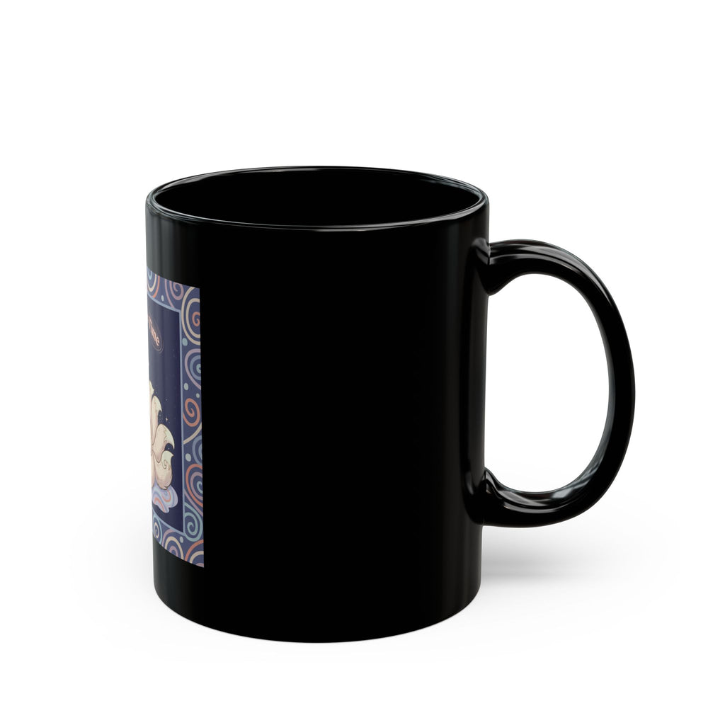 Bunny Black Mug 11oz – Magic Takes Time