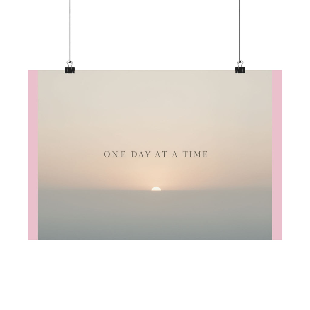 "ONE DAY AT A TIME" Black Cat Poster | College Girl Gift | Fashion | KayKay Classics