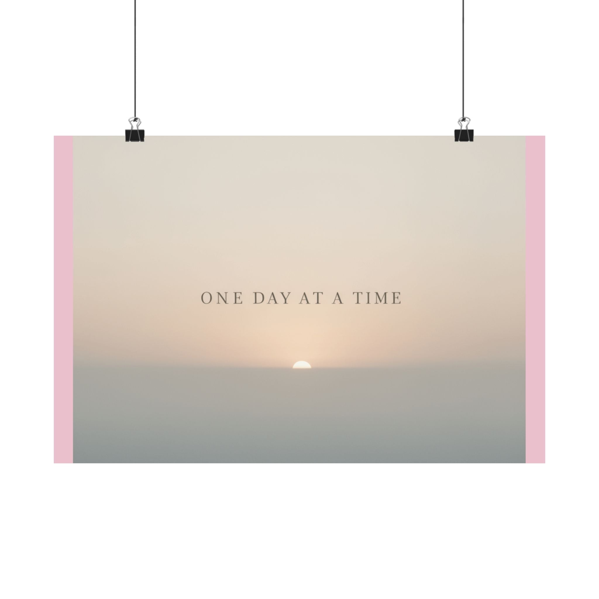 "ONE DAY AT A TIME" Black Cat Poster | College Girl Gift | Fashion | KayKay Classics