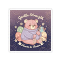 Bear Die-Cut Sticker – Gentle Strength Bloom Thrive