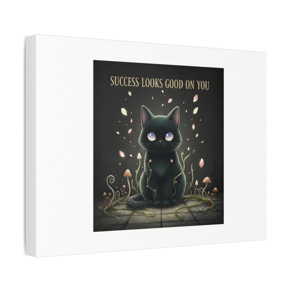 Black Cat Canvas Print – Success Looks Good on You