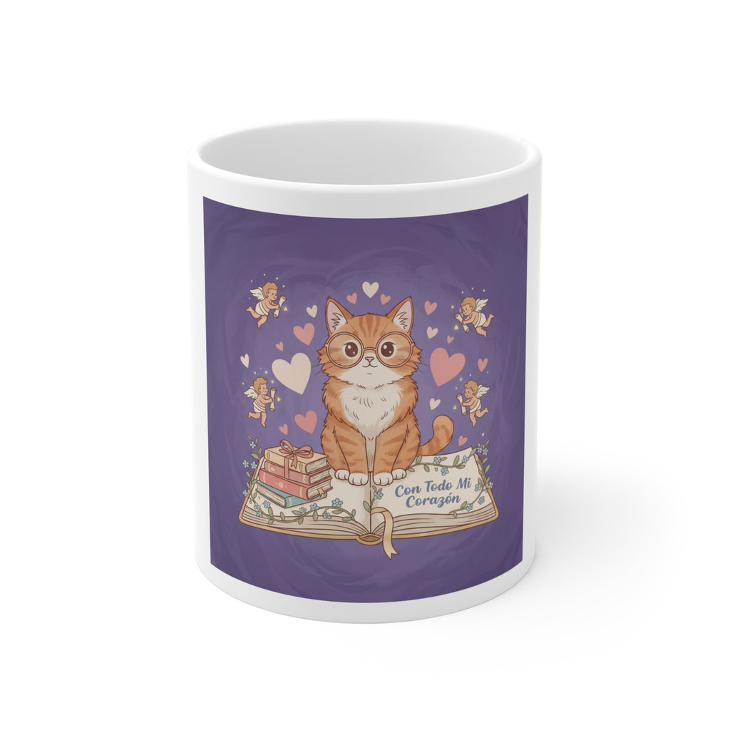 Con Todo Mi Corazón Cat Mug 11oz