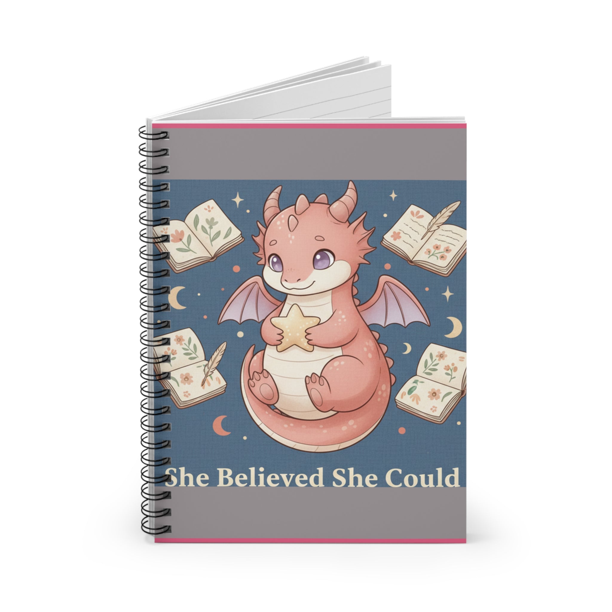 Dragon Spiral Notebook – She Believed She Could