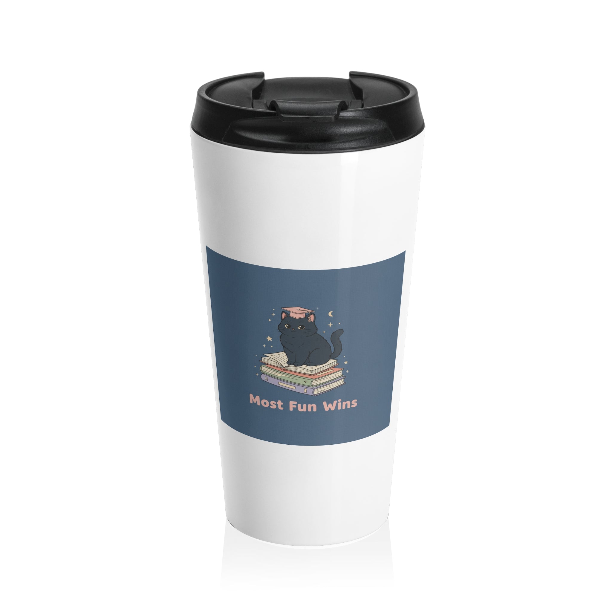 Black Cat Travel Mug – Most Fun Wins