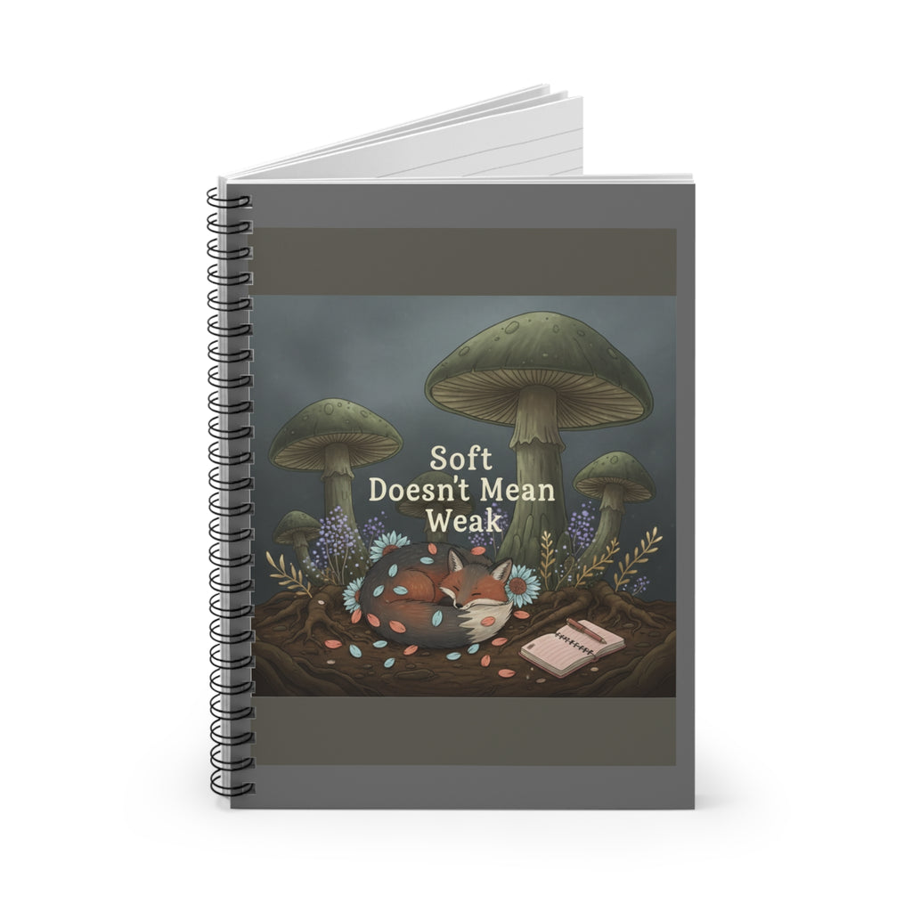 Fox Spiral Notebook – Soft Doesnt Mean Weak