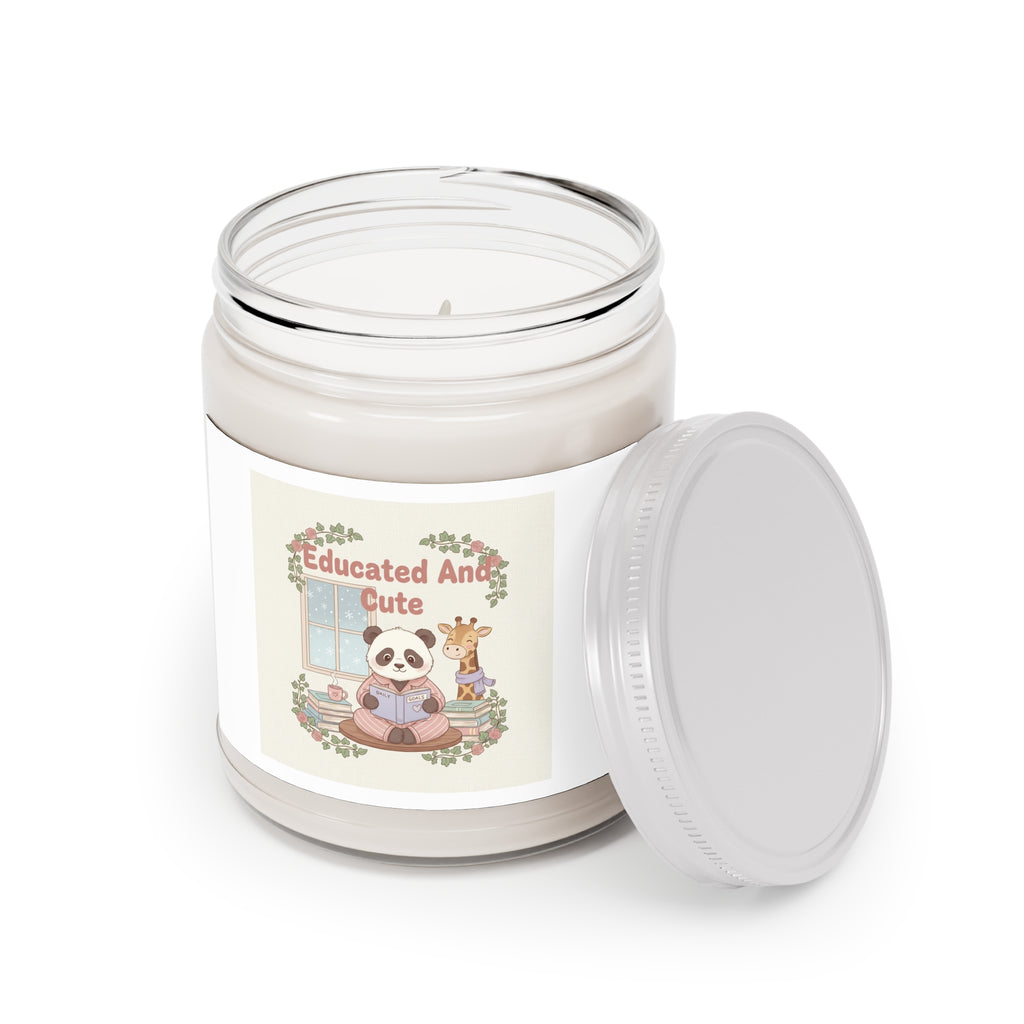 Educated And Cute Panda, giraffe Scented Candle
