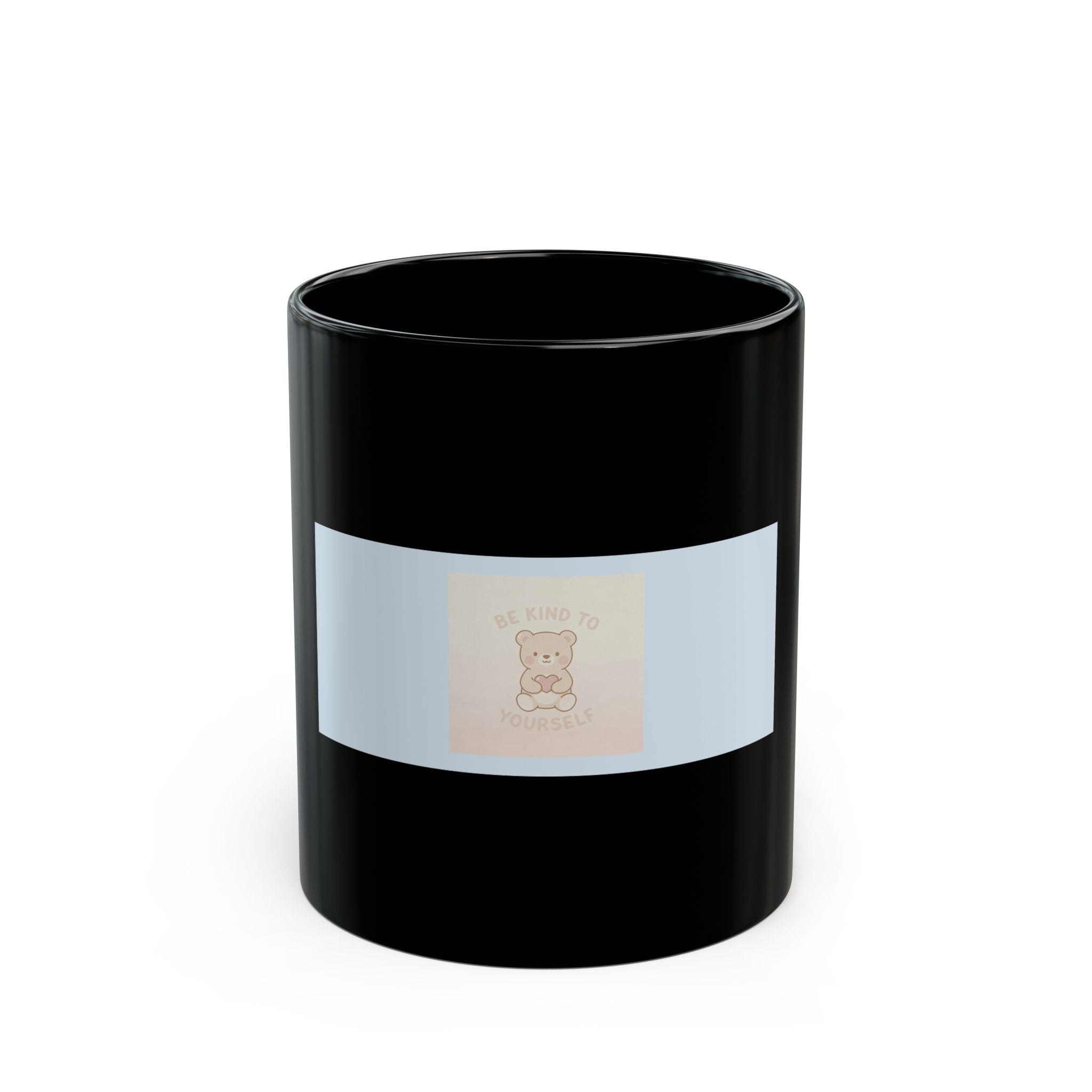 "BE KIND TO YOURSELF" Black Cat Black Mug | College Girl Gift | Fashion | KayKay Classics