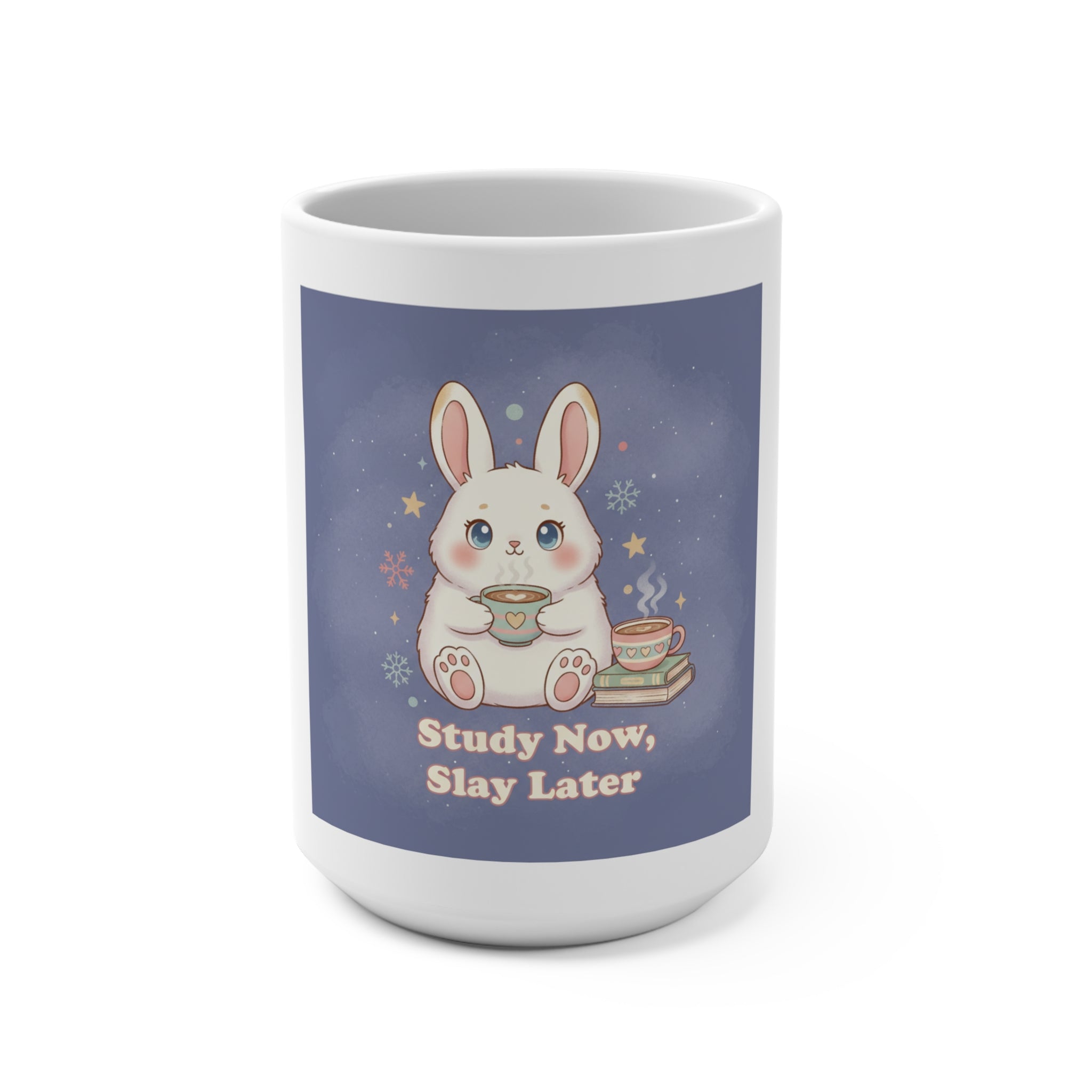 Bunny Mug 15oz – Study Now Slay Later