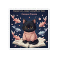 Black Cat Die-Cut Magnet – Success Looks Good on You Campus Dreams