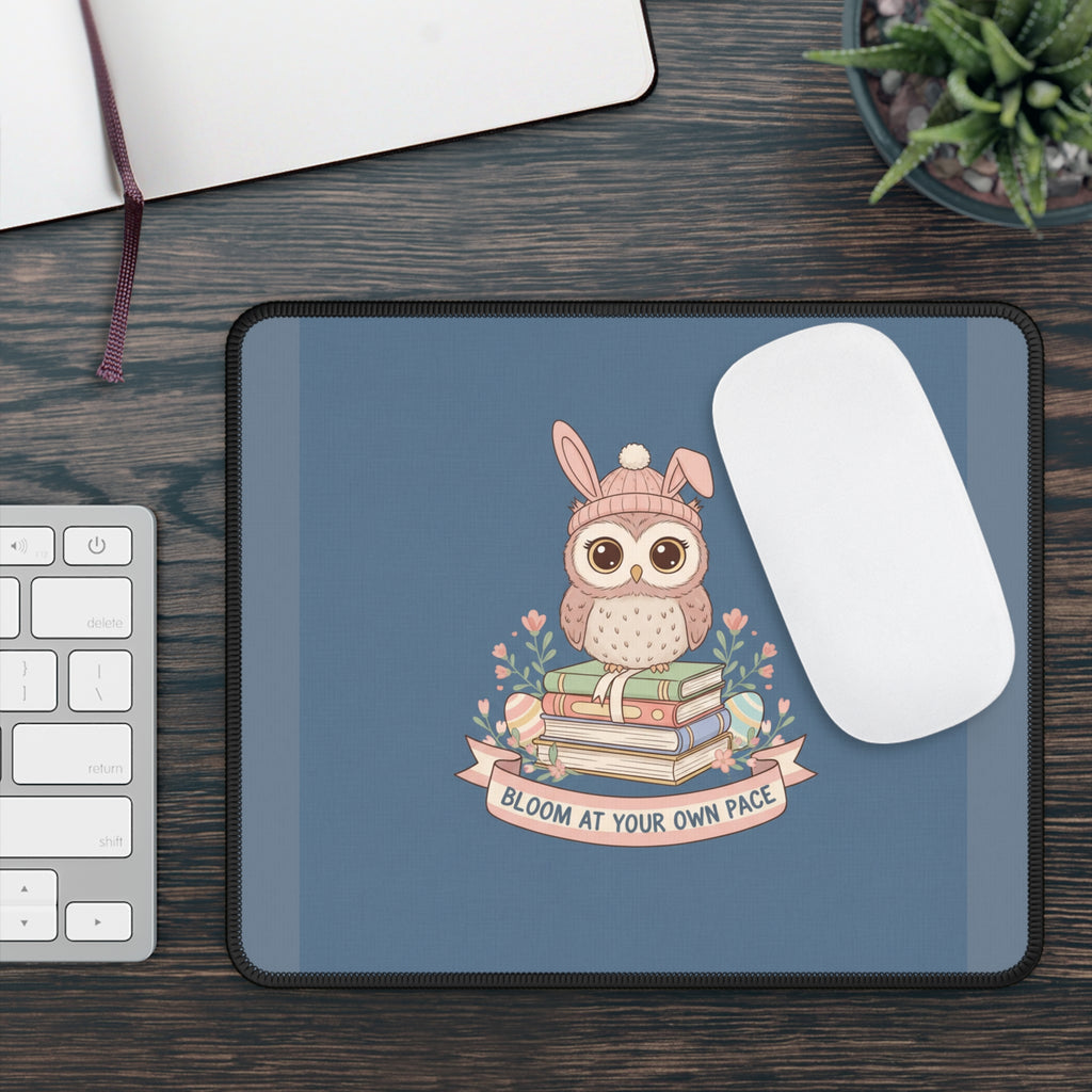 Bunny Mouse Pad – Bloom at Your Own Pace
