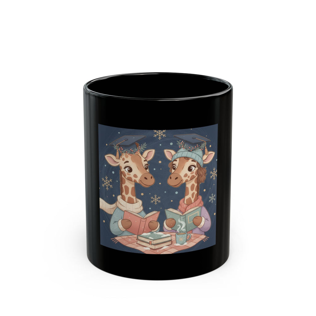 La Magia Toma Tiempo Giraffe Black Mug 11oz
