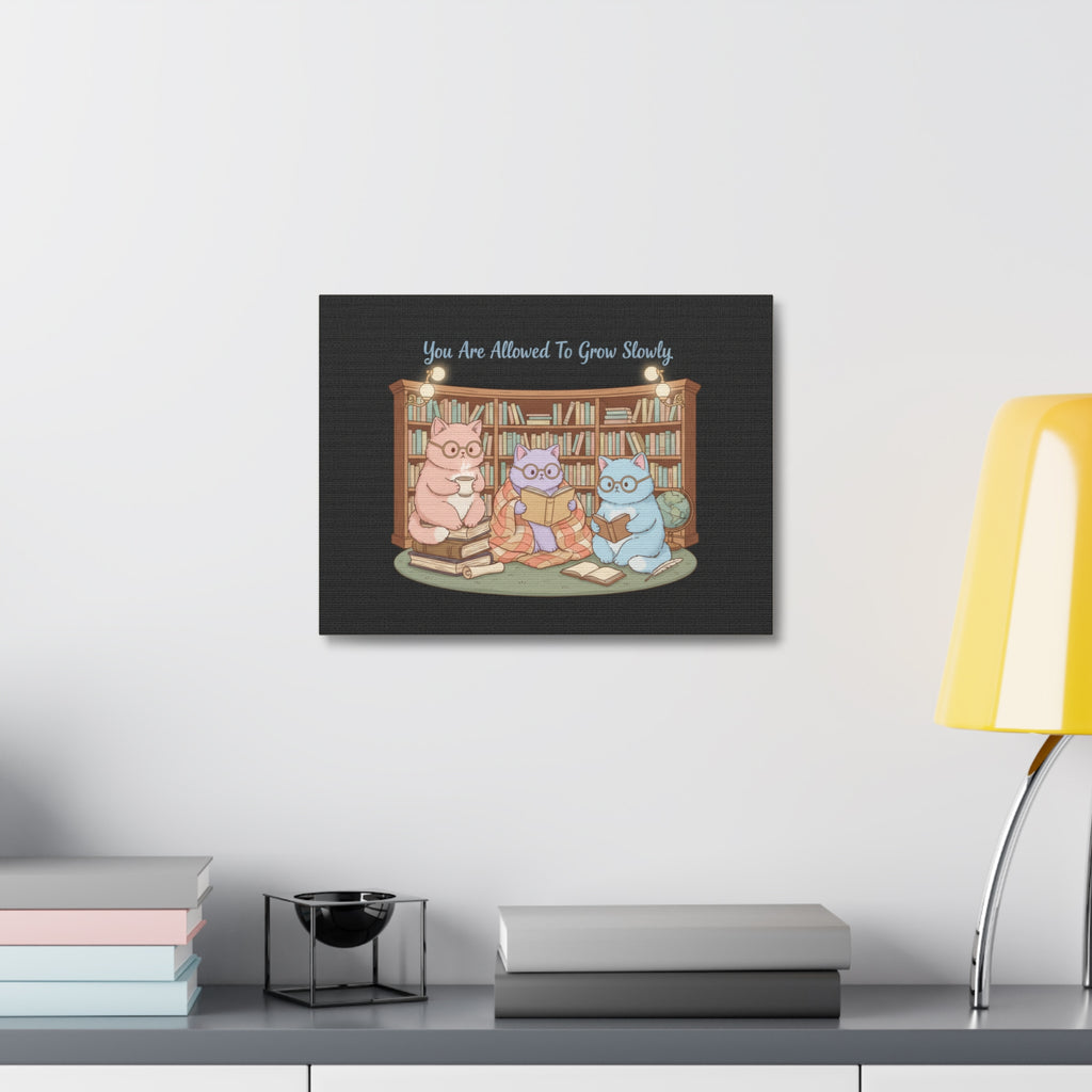 Cats With Glasses Canvas Print – You Are Allowed to Grow Slowly