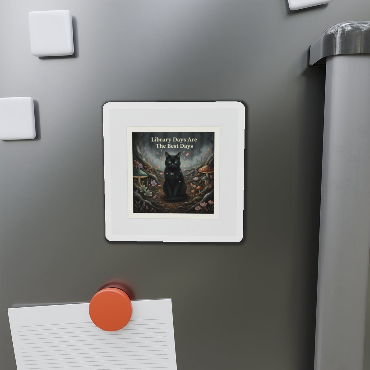 Cat Die-Cut Magnet – Library Days Are the Best Days