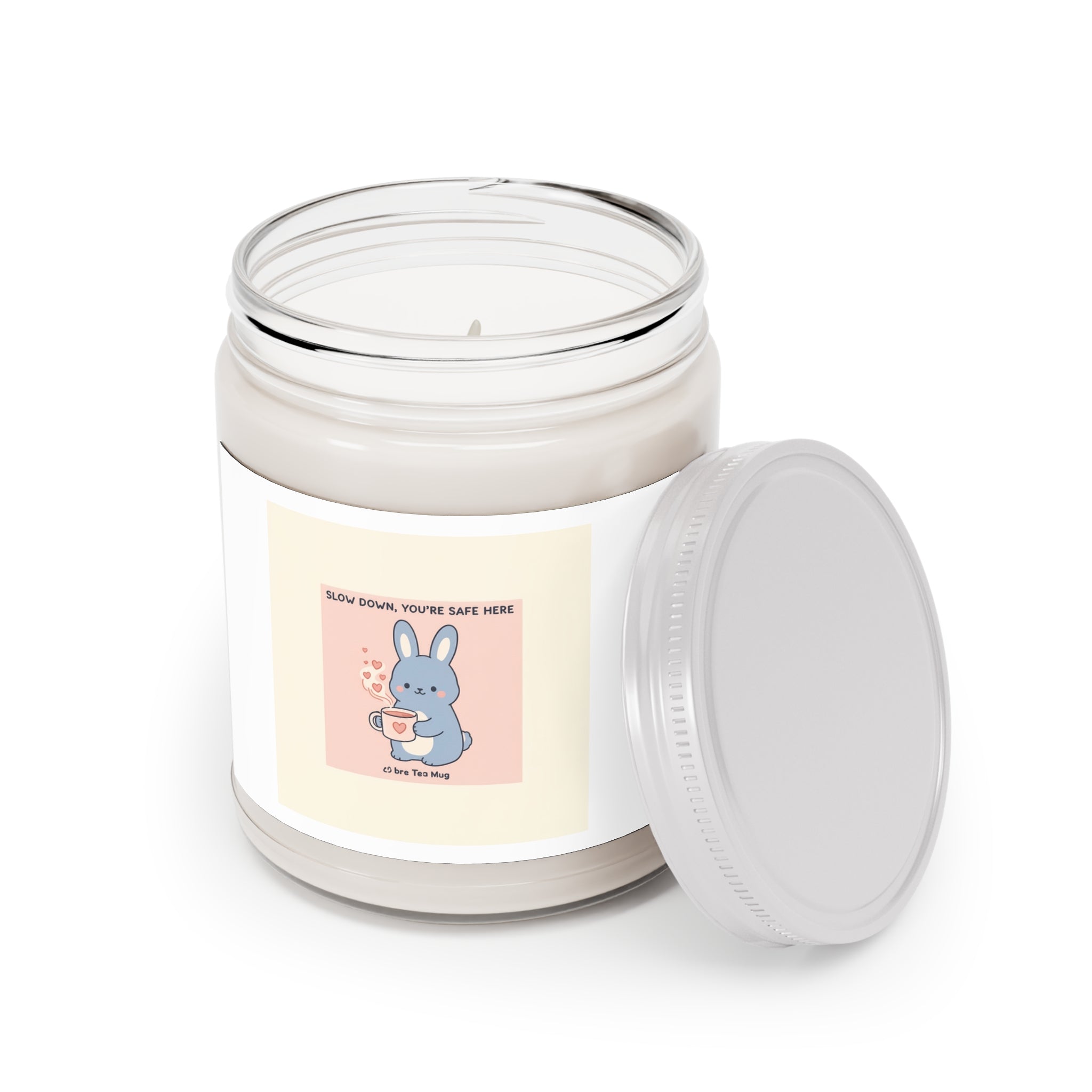 SLOW DOWN, YOURE SAFE HERE Bunny Scented Candle