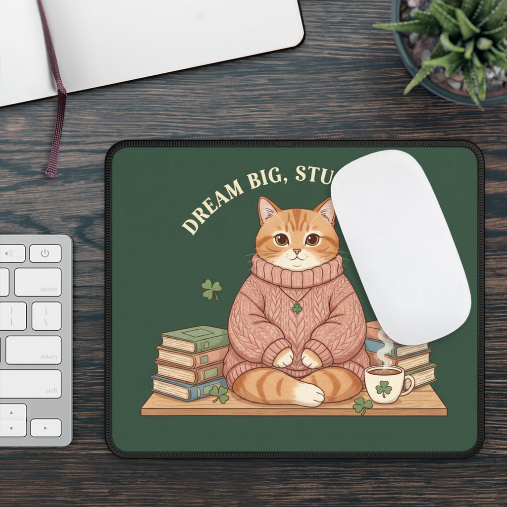 Cat Mouse Pad – Dream Big, Study Hard