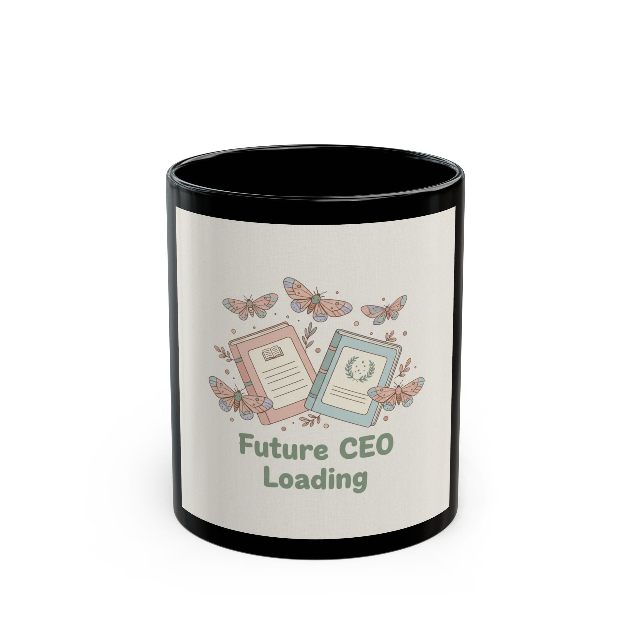 Future CEO Loading Moths Black Mug 11oz