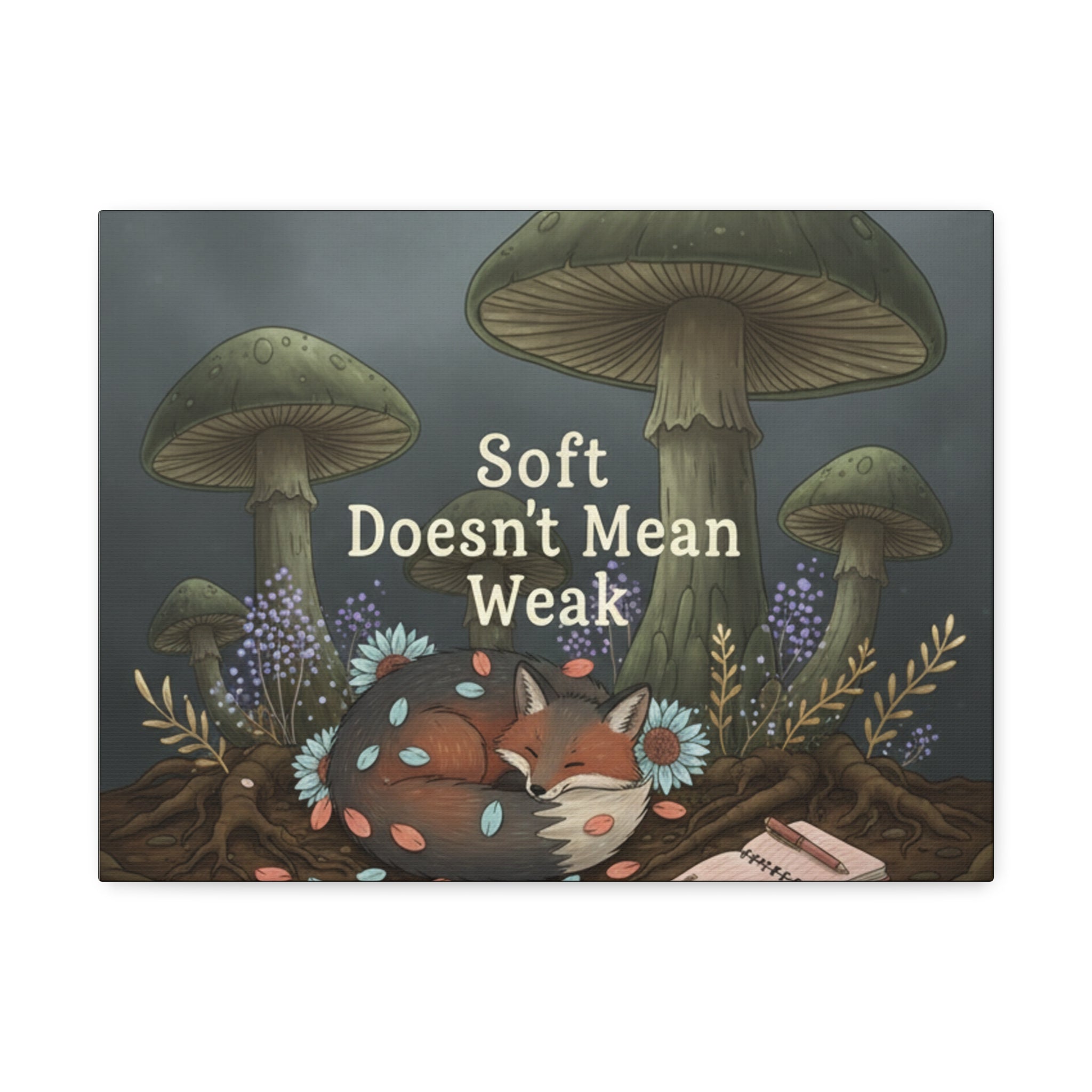 Fox Canvas Print – Soft Doesnt Mean Weak