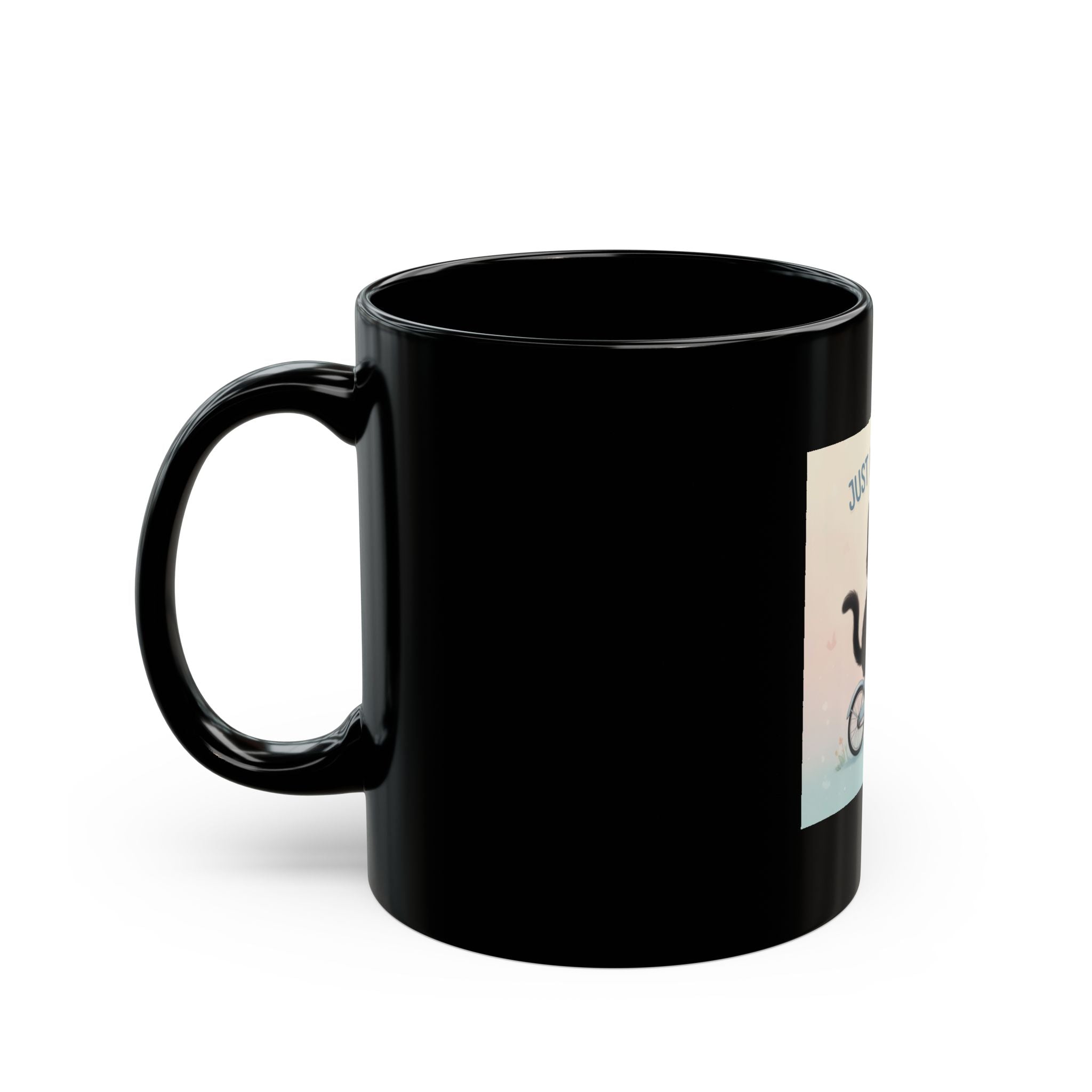 JUST KEEP GOING Black Mug
