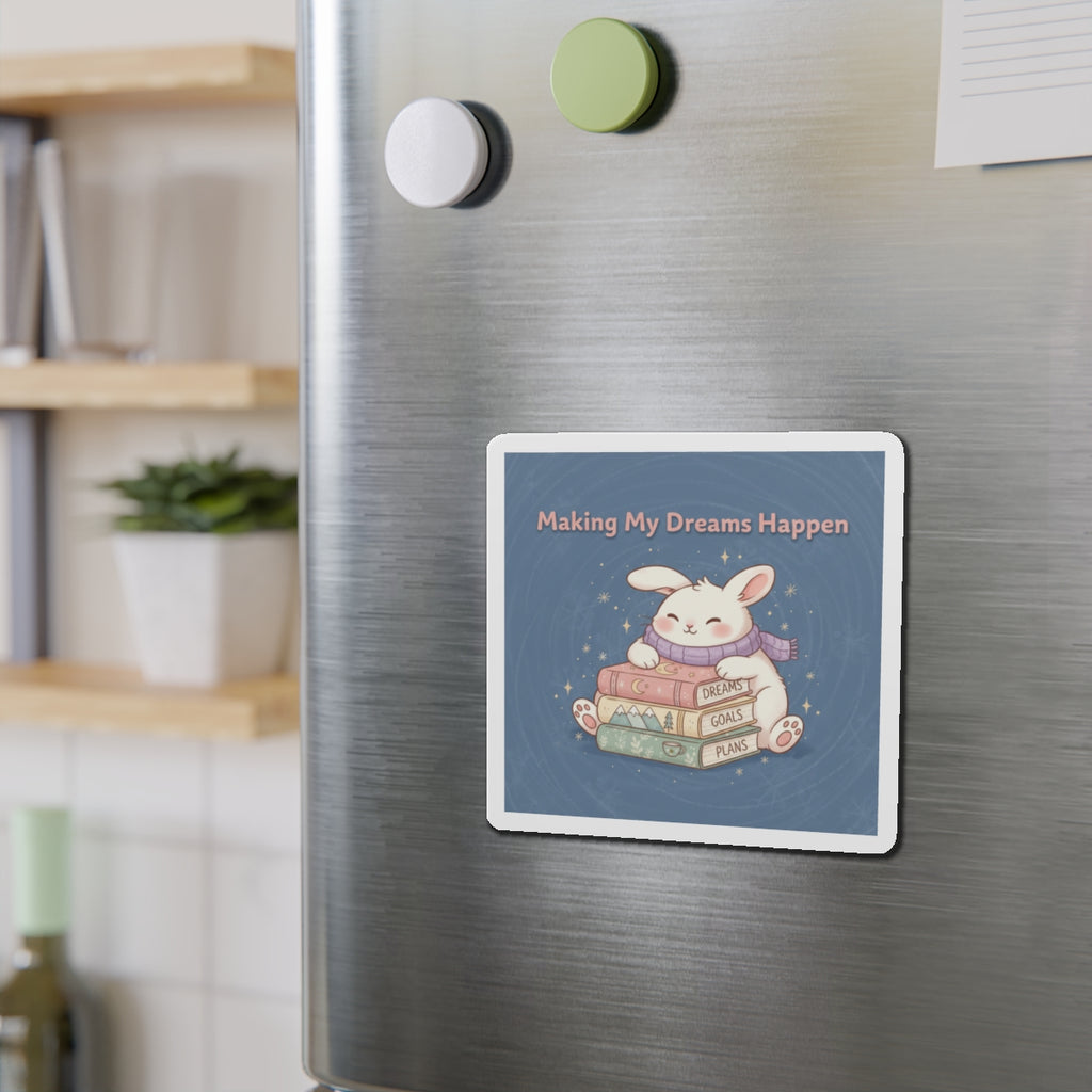 Rabbit Die-Cut Magnet – Making My Dreams Happen
