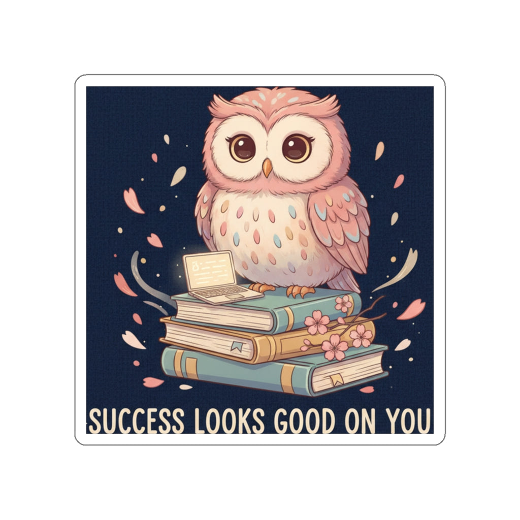 Owl Die-Cut Sticker – Success Looks Good on You