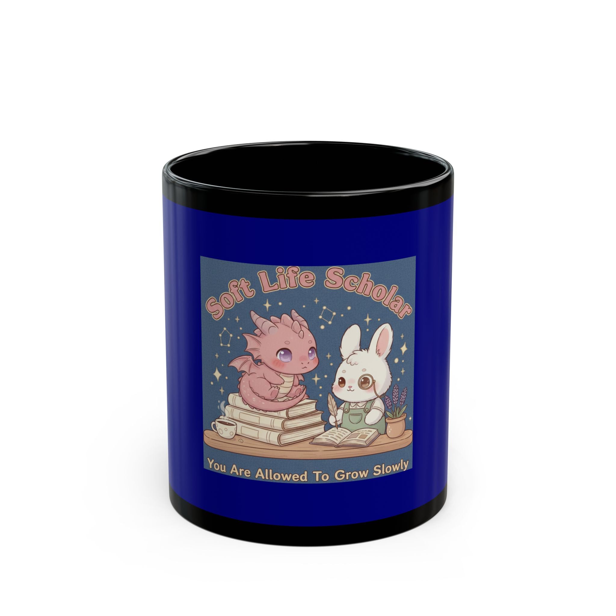 Dragon Black Mug 11oz – Soft Life Scholar You Are Allowed to Gro