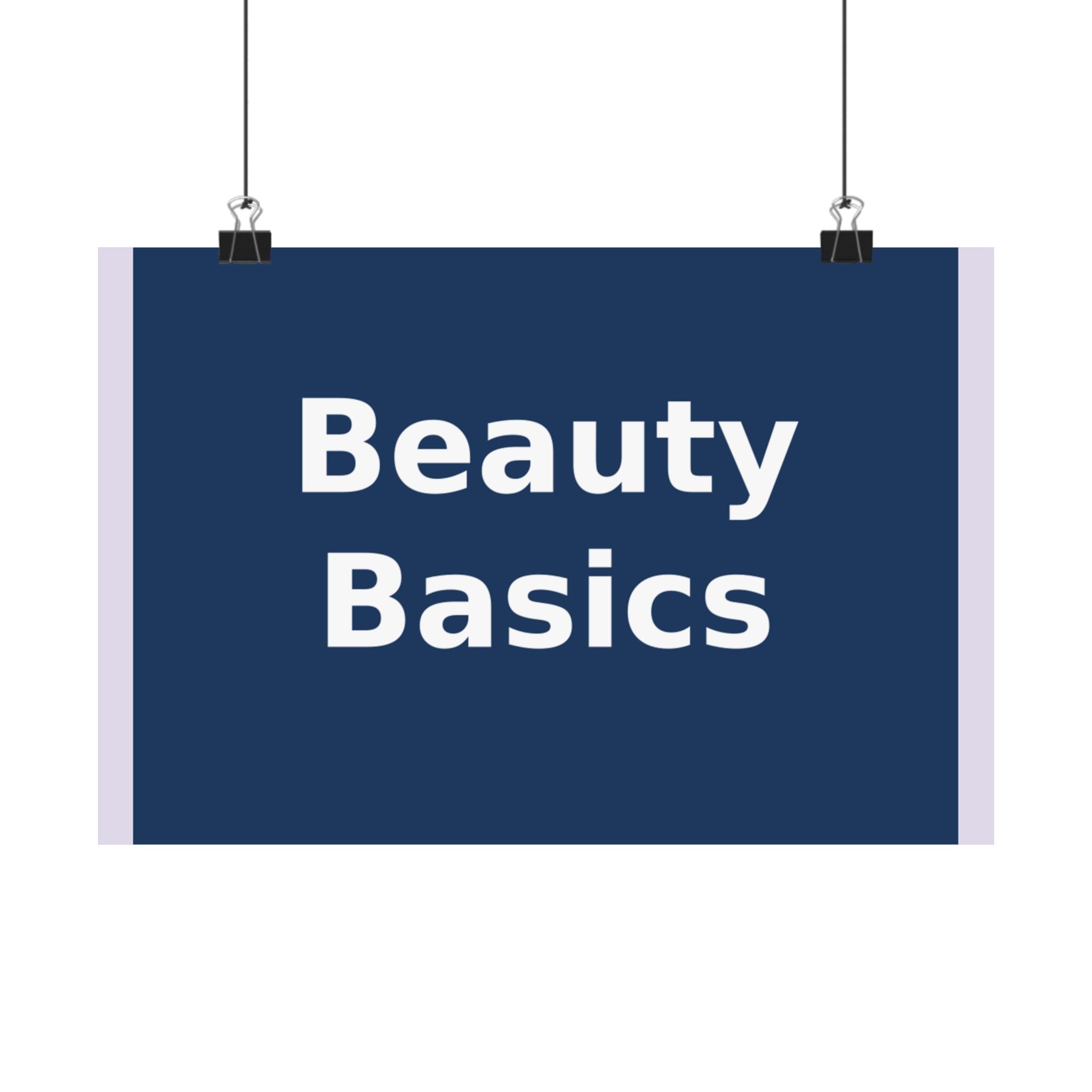 "Beauty Basics" Black Cat Poster | College Girl Gift | Fashion | KayKay Classics