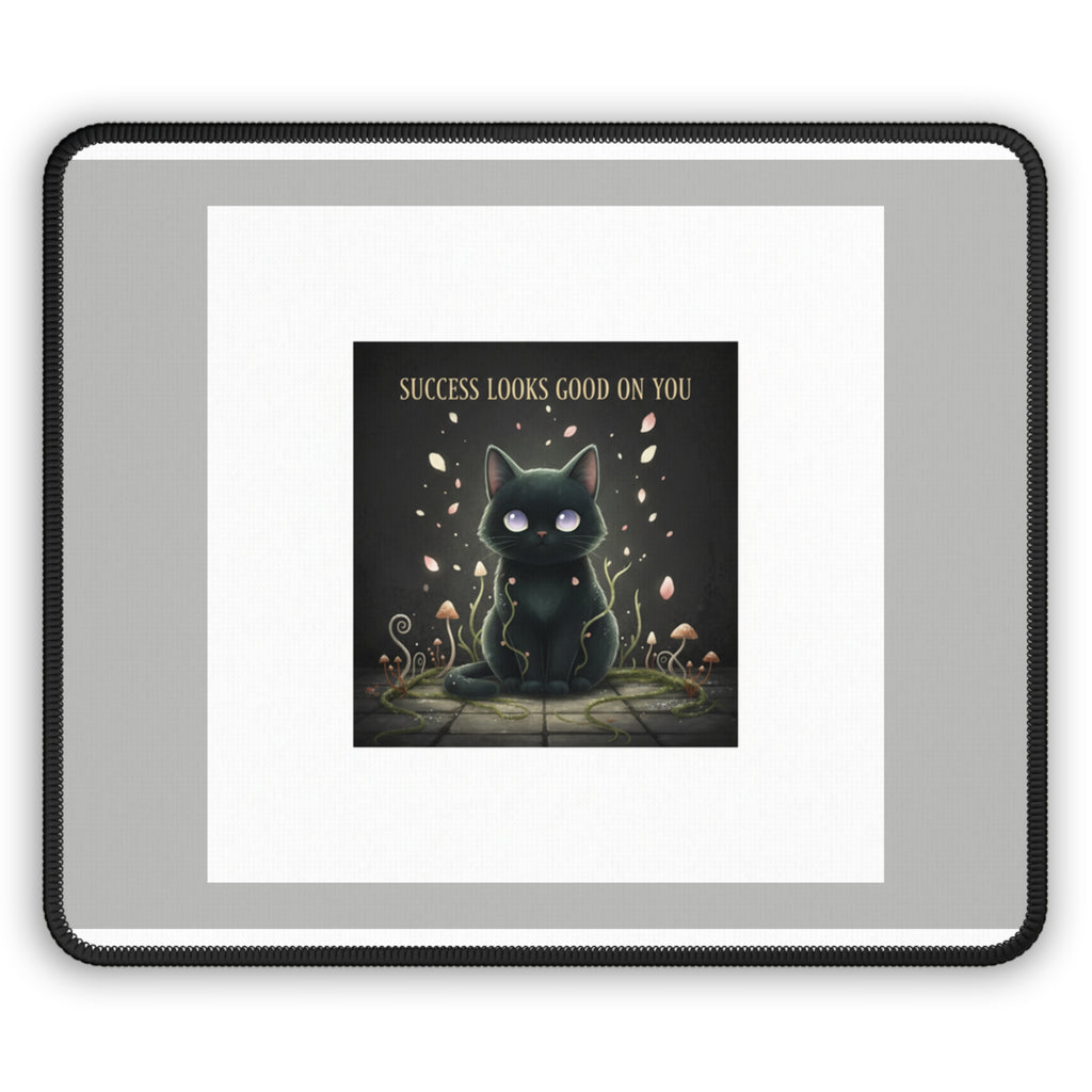 Black Cat Mouse Pad – Success Looks Good on You