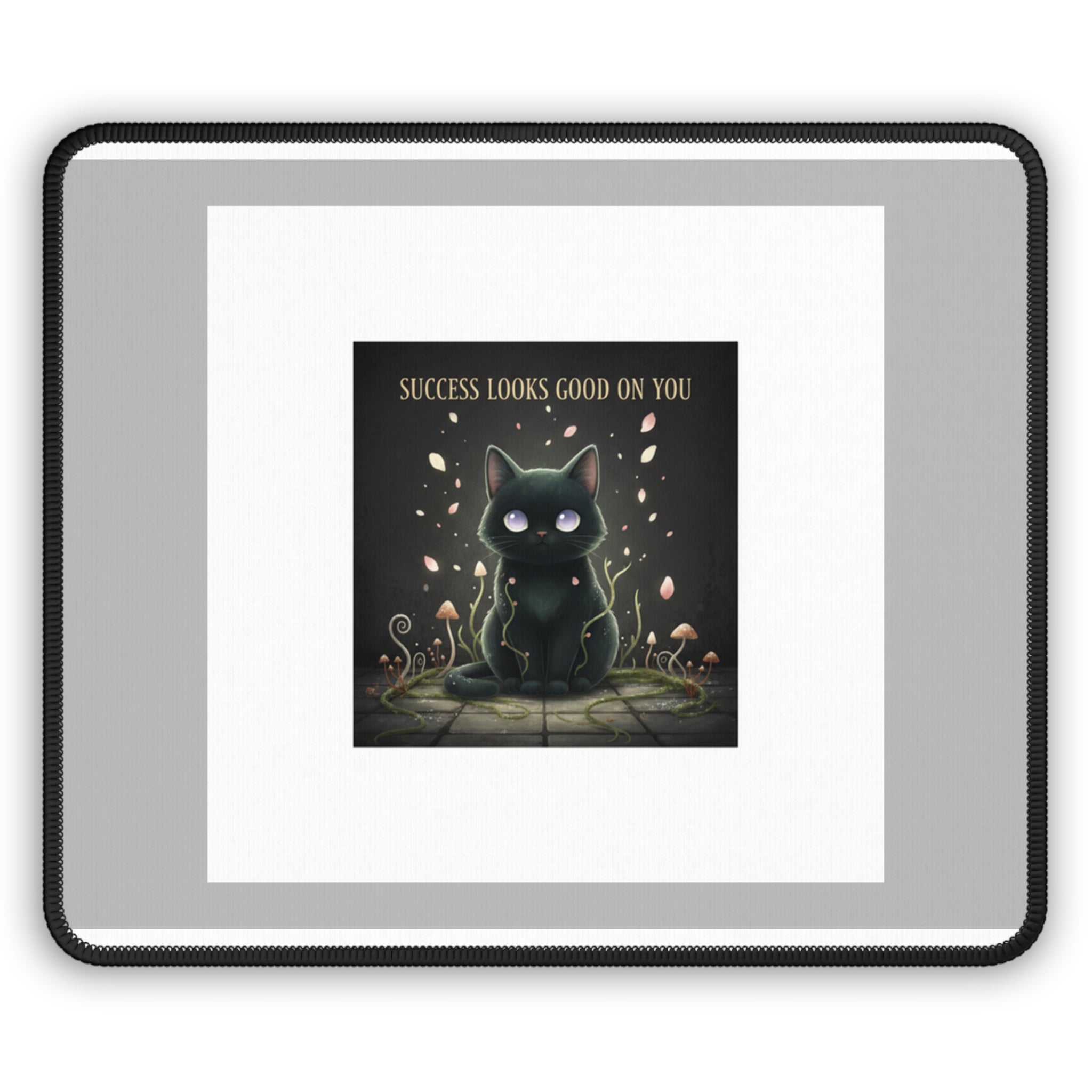 Black Cat Mouse Pad – Success Looks Good on You