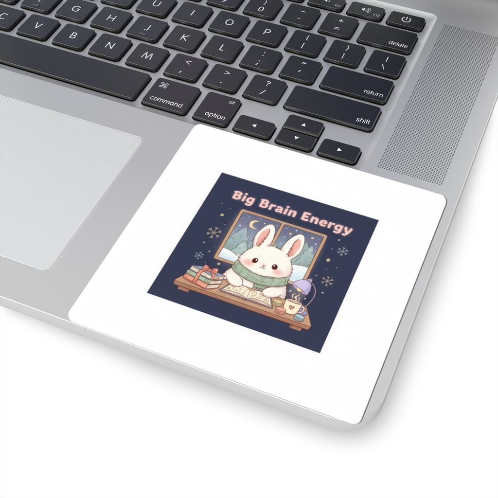 Bunny Kiss-Cut Sticker – Big Brain Energy