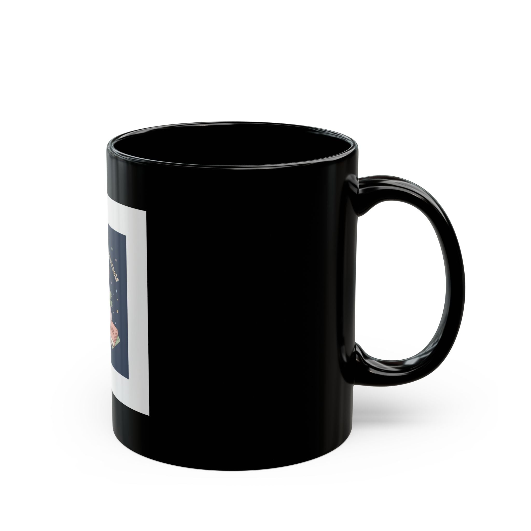 Bunny Black Mug 11oz – Be Gentle With Yourself