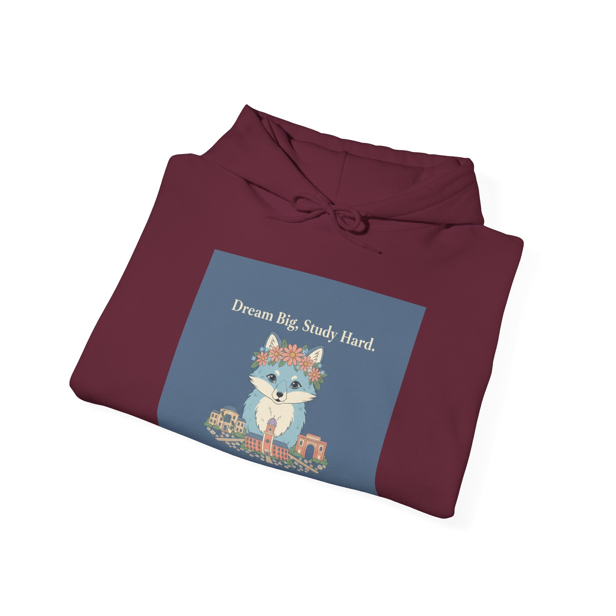 Fox Hoodie – Dream Big, Study Hard