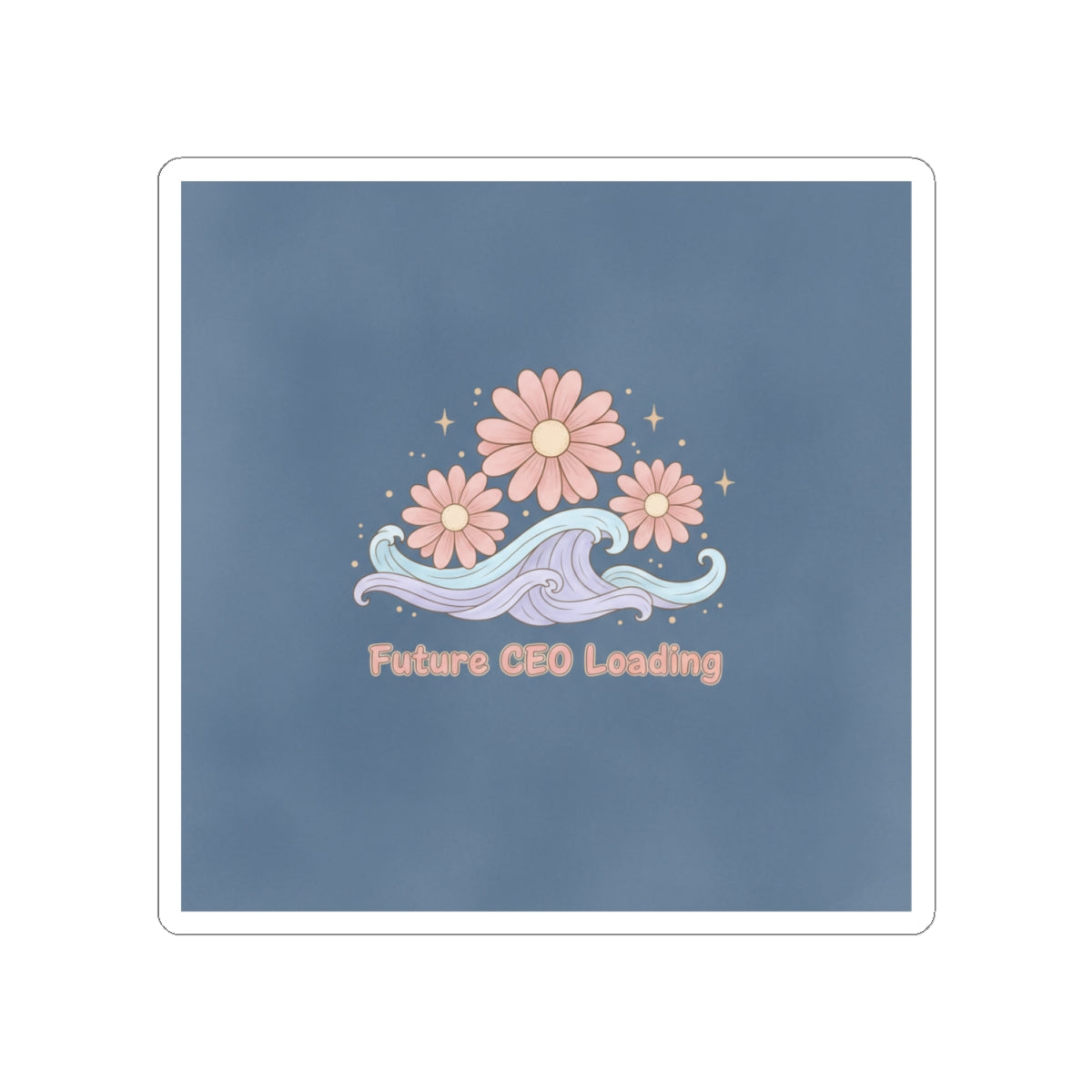 Daisies And Gentle Waves Kiss-Cut Sticker – Future Ceo Loading