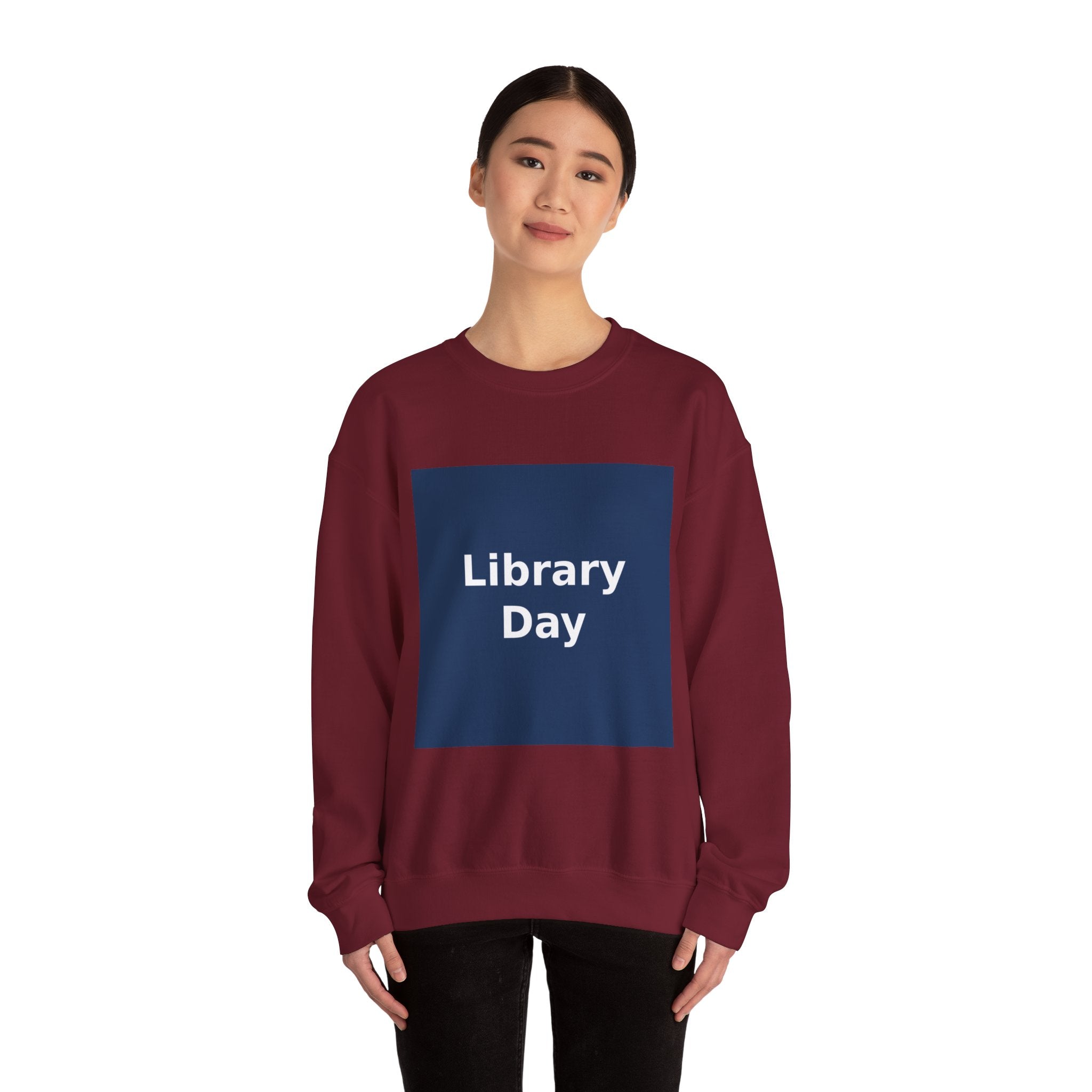 "Library Day" Black Cat Crewneck | College Girl Gift | Fashion | KayKay Classics