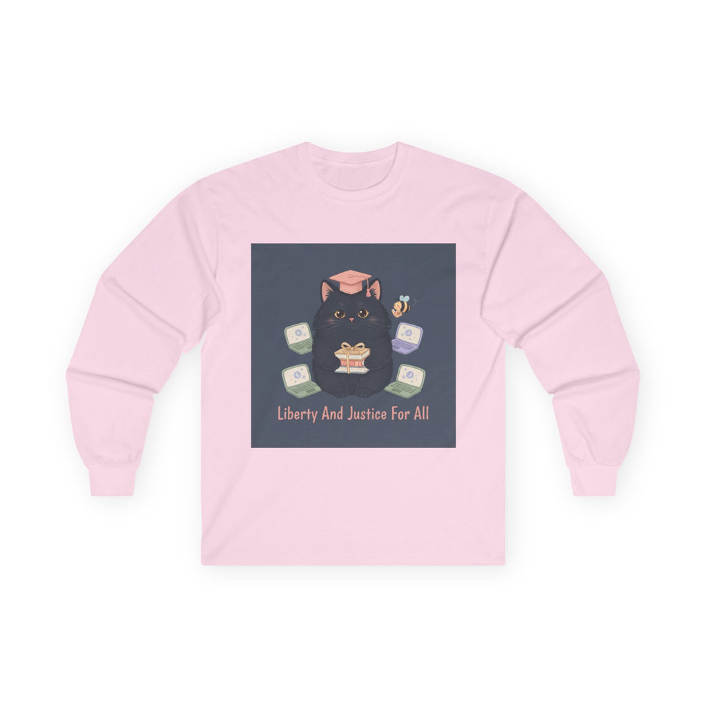 Black Cat Long Sleeve Tee – Liberty and Justice for All