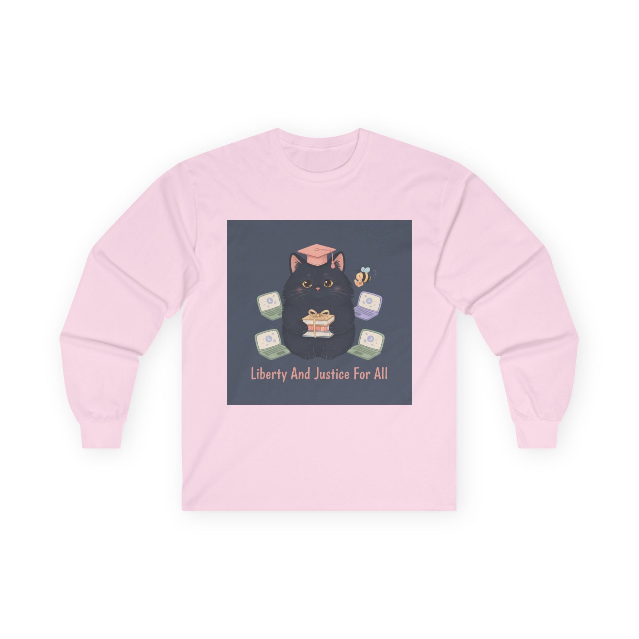 Black Cat Long Sleeve Tee – Liberty and Justice for All