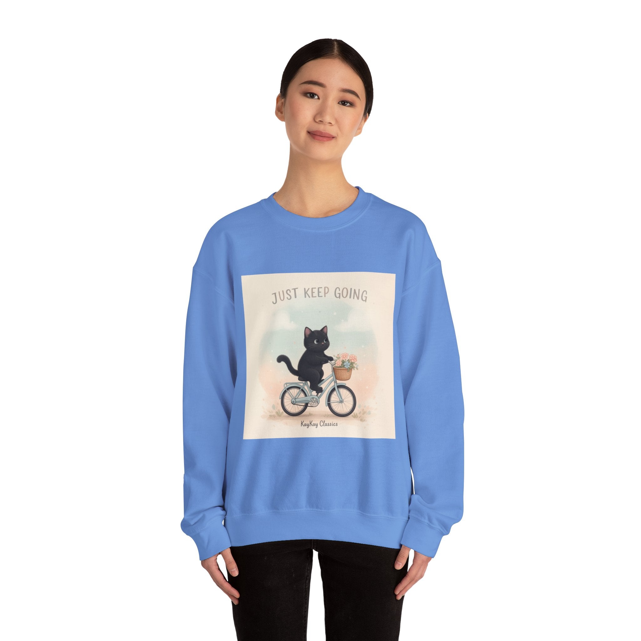 "Design" Black Cat Crewneck | College Girl Gift | Fashion | KayKay Classics