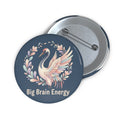Crane Pin Button – Big Brain Energy