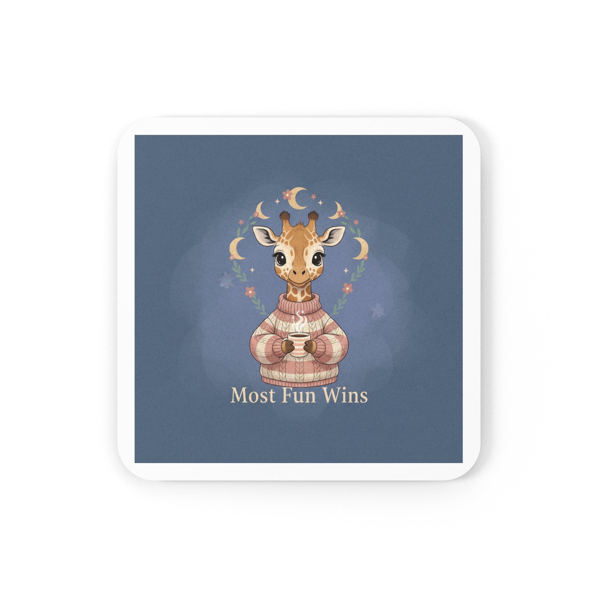 Giraffe Cork Coaster – Most Fun Wins