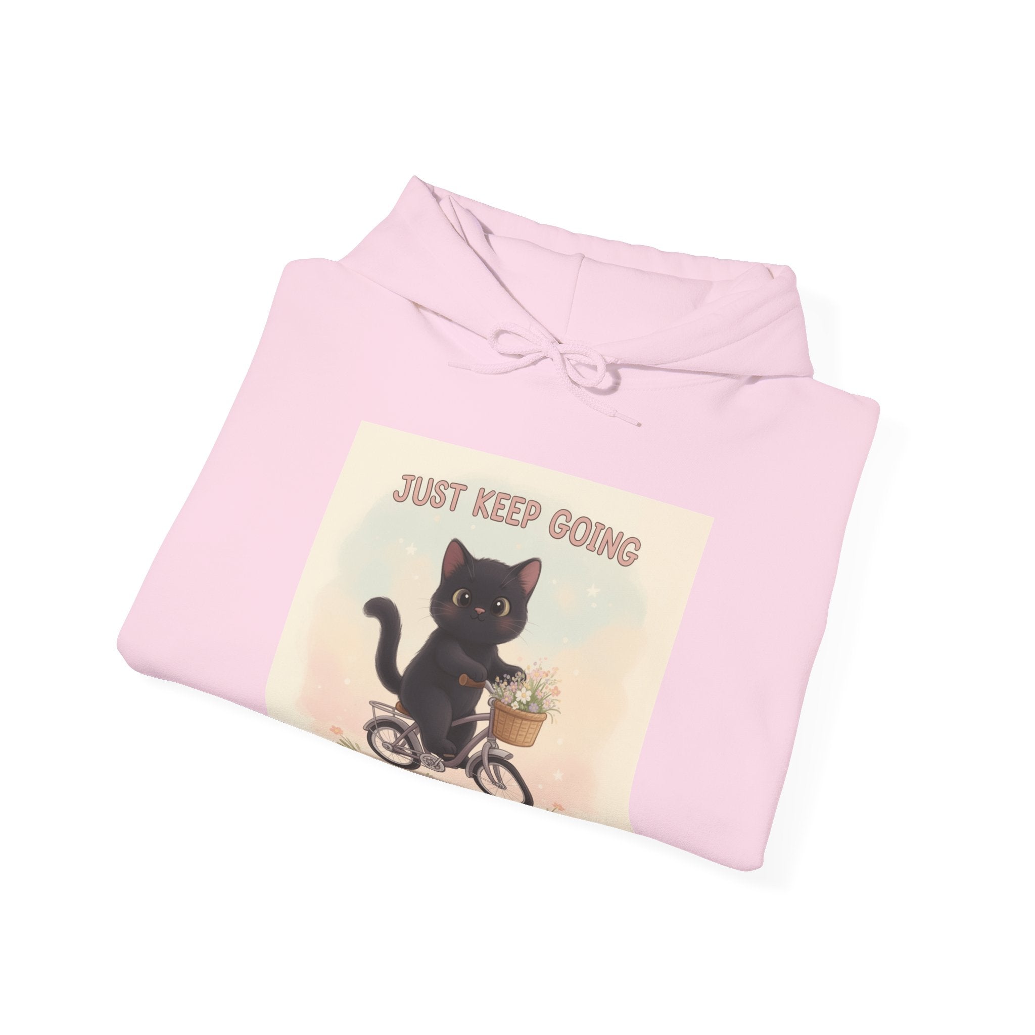 "Just keep going " Black Cat Hoodie | College Girl Gift | Fashion | KayKay Classics