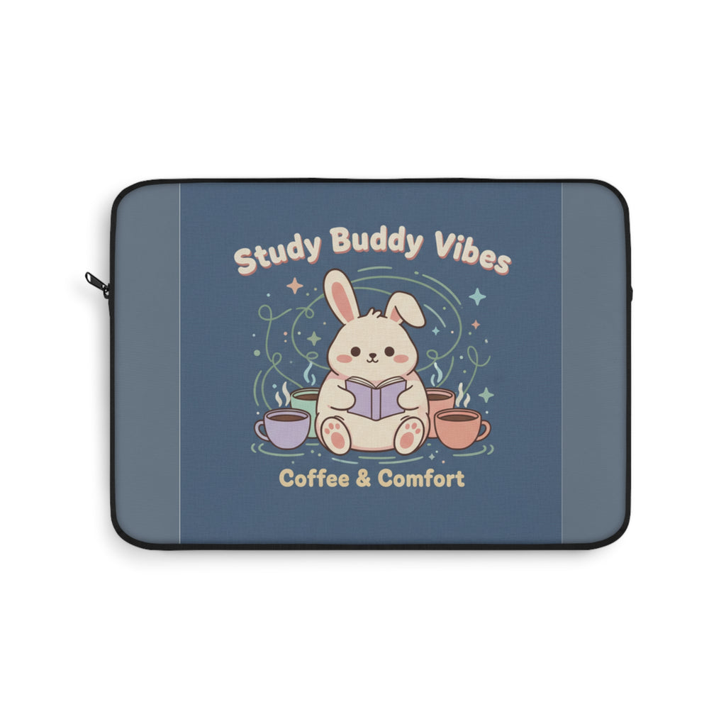 Bunny Laptop Sleeve – Study Buddy Vibes Coffee Comfort
