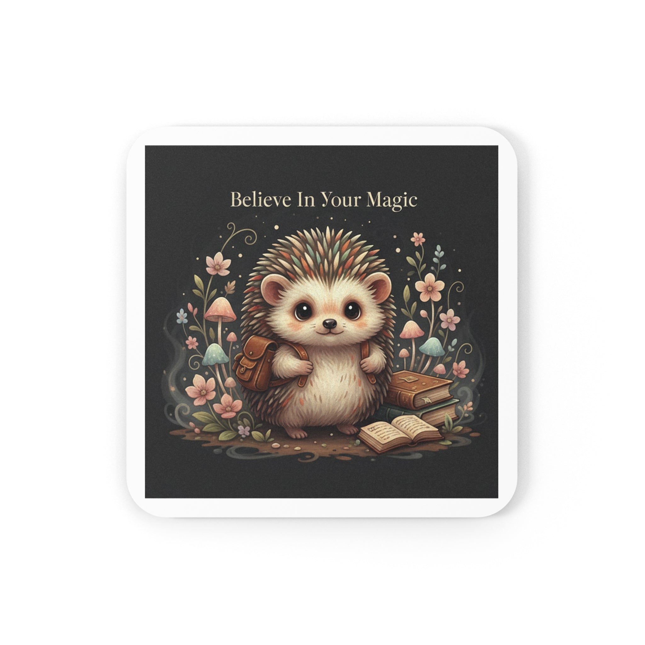 Hedgehog Cork Coaster – Believe in Your Magic