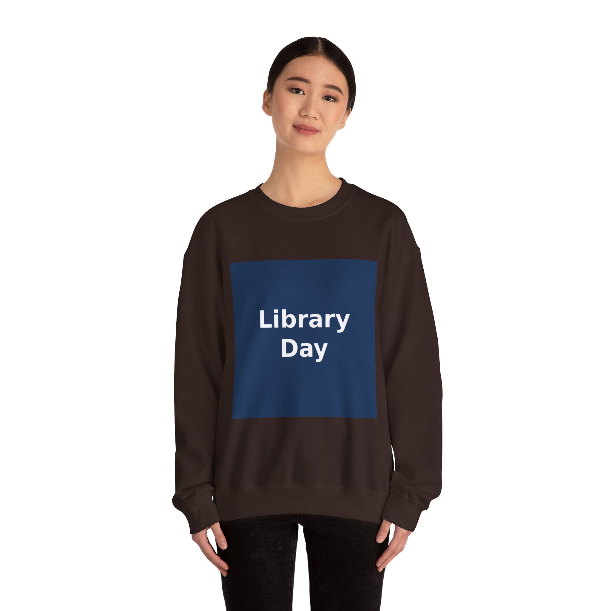 "Library Day" Black Cat Crewneck | College Girl Gift | Fashion | KayKay Classics