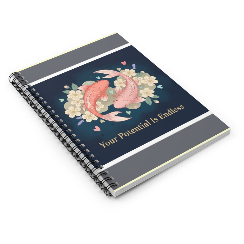 Koi Spiral Notebook – Your Potential is Endless