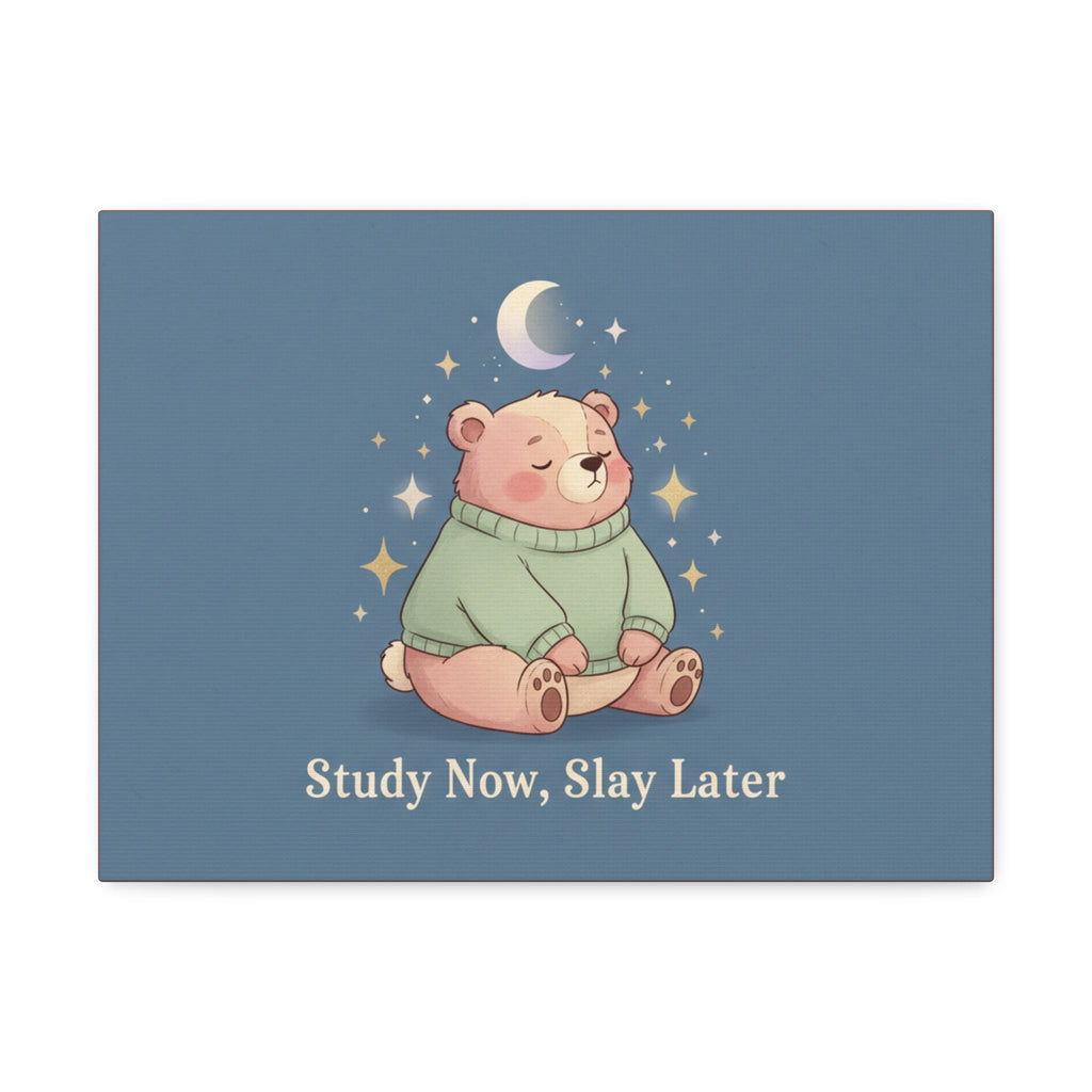 Bear Canvas Print – Study Now Slay Later